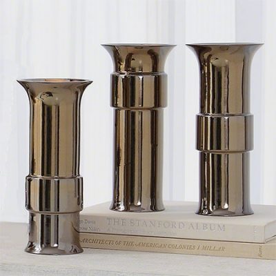 Bronze Collar Vases