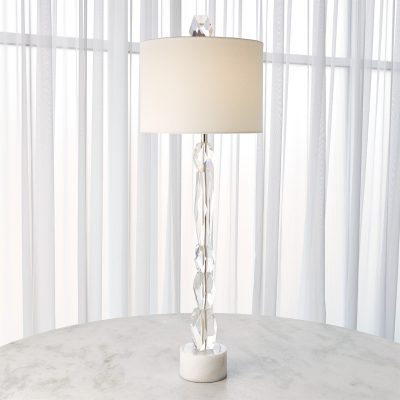 Facette Lamp with White Marble Base by Roger Thomas for Studio A Home
