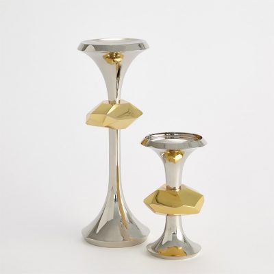 Gabriel Nickel Candle Holders by Roger Thomas for Studio A Home