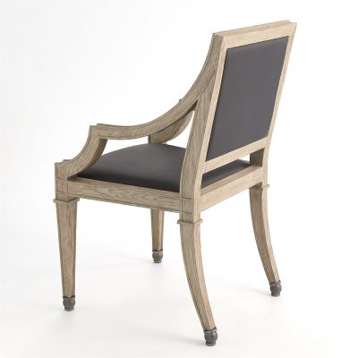 Seine Arm Chair - Grey with Black Leather by Roger Thomas for Studio A Home