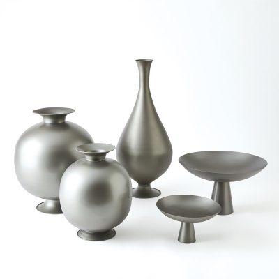 Bronzino Vases - Gunmetal by Roger Thomas for Studio A Home