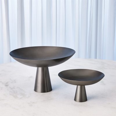 Fontana Compote - Gunmetal by Roger Thomas for Studio A Home