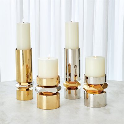 Romano Brass Candle Holders by Roger Thomas for Studio A Home
