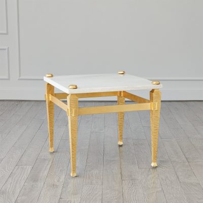 Roman End Table - Gold by Roger Thomas for Studio A Home
